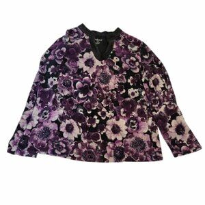 Relaxed by Charter Club Top Long Sleeve 2x Gardencore Cottagecore